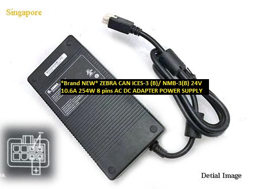 *Brand NEW* ZEBRA 254W 24V 10.6A CAN ICES-3 (B)/ NMB-3(B) 8 pins AC DC ADAPTER POWER SUPPLY *Brand NEW* ZEBRA 254W 24V 10.6A CAN ICES-3 (B)/ NMB-3(B) 8 pins AC DC ADAPTER POWER SUPPLY